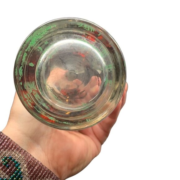 Vintage Set 4 Hazel Atlas Pheasant Hunting Bird Glasses 6", 12 ounce Gold Red - Picture 4 of 8